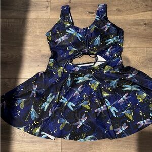 Blue Dragonfly Swimsuit Plus Size